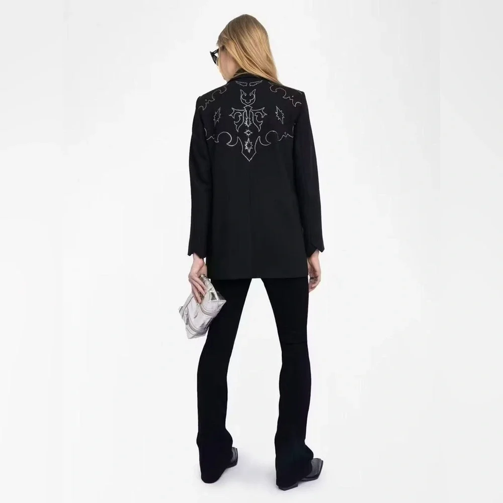 Zadig&Voltaire embroidered-detail blazer $ 608 New without tag - Picture 4 of 5